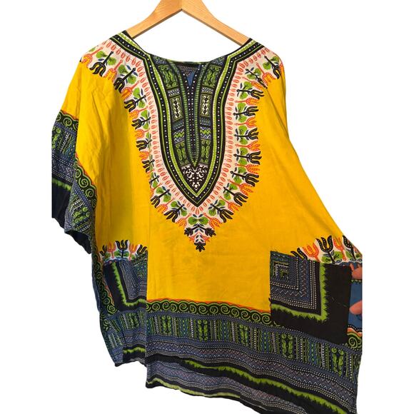 Advance Apparels Multicolor Women's Dashiki Top Shirt Bohemian Tunic Free Size - Picture 2 of 7